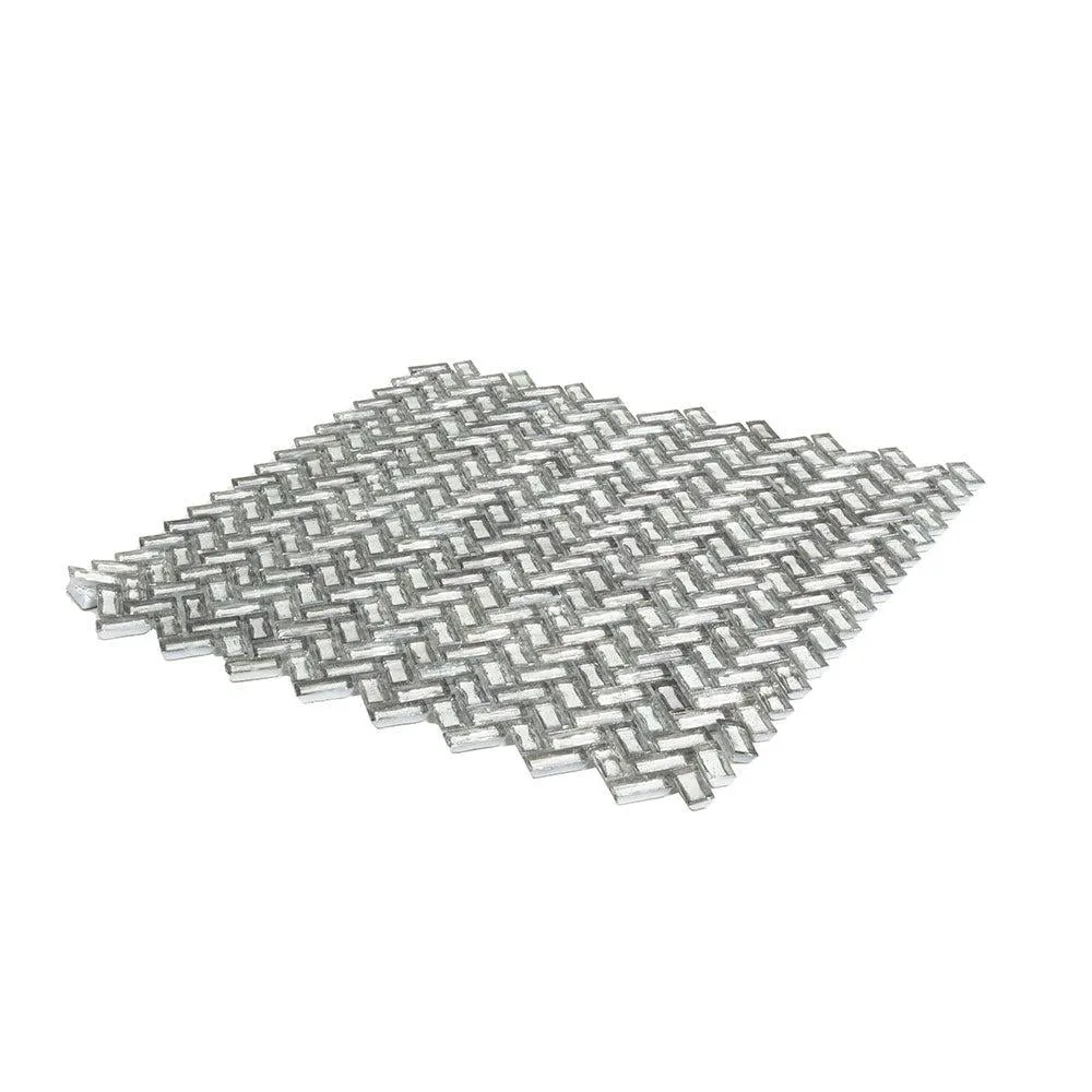 Silver Herringbone Mosaic Tile