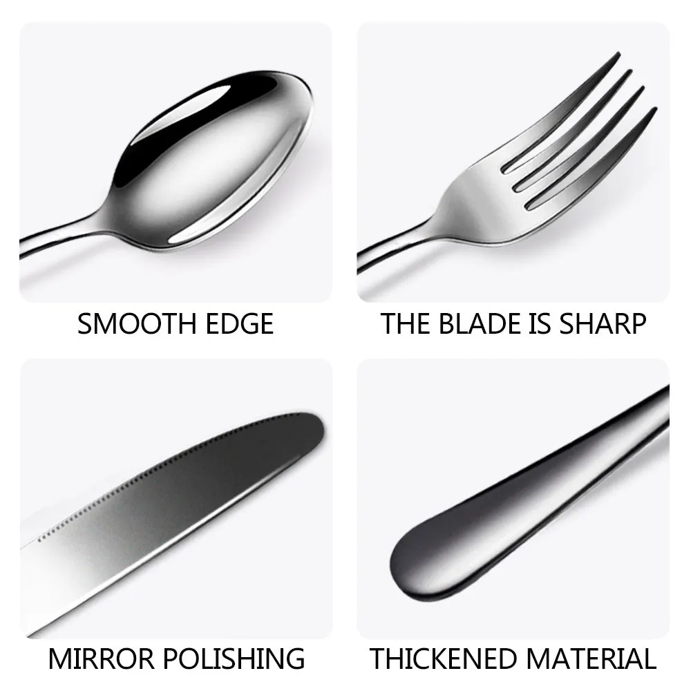 Stainless Steel Tableware Set 5-Piece Western Food Knife, Fork and Spoon 20-Piece Set Gift Set