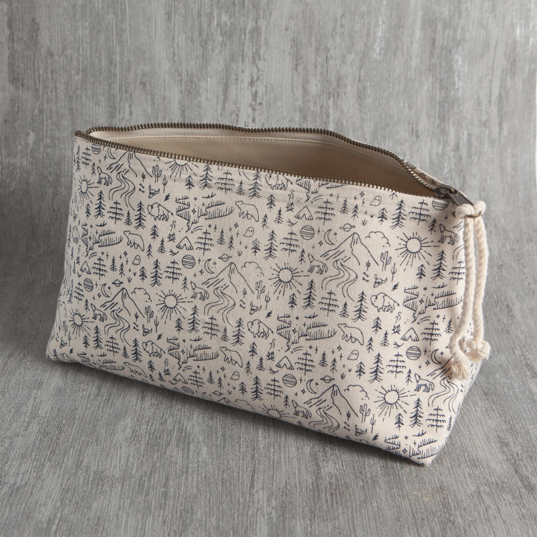 Stay Wild Large Cosmetic Bag