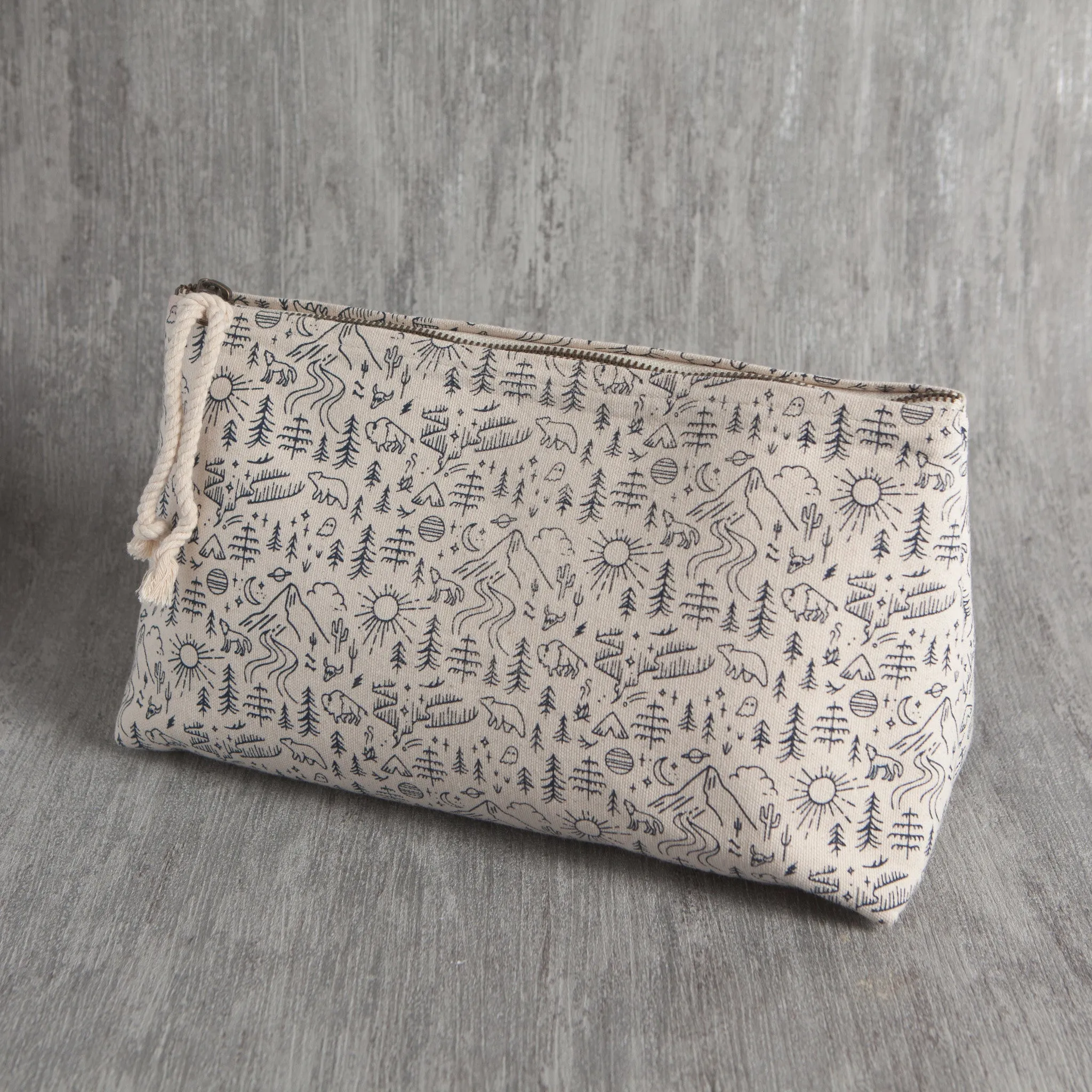 Stay Wild Large Cosmetic Bag