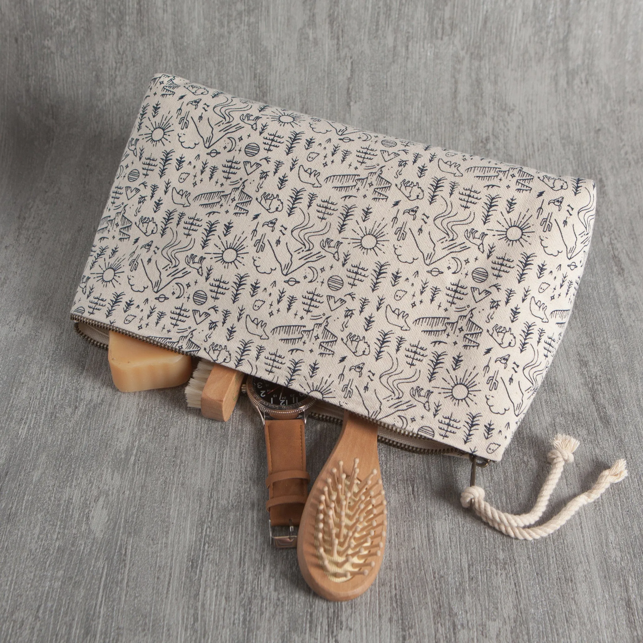 Stay Wild Large Cosmetic Bag