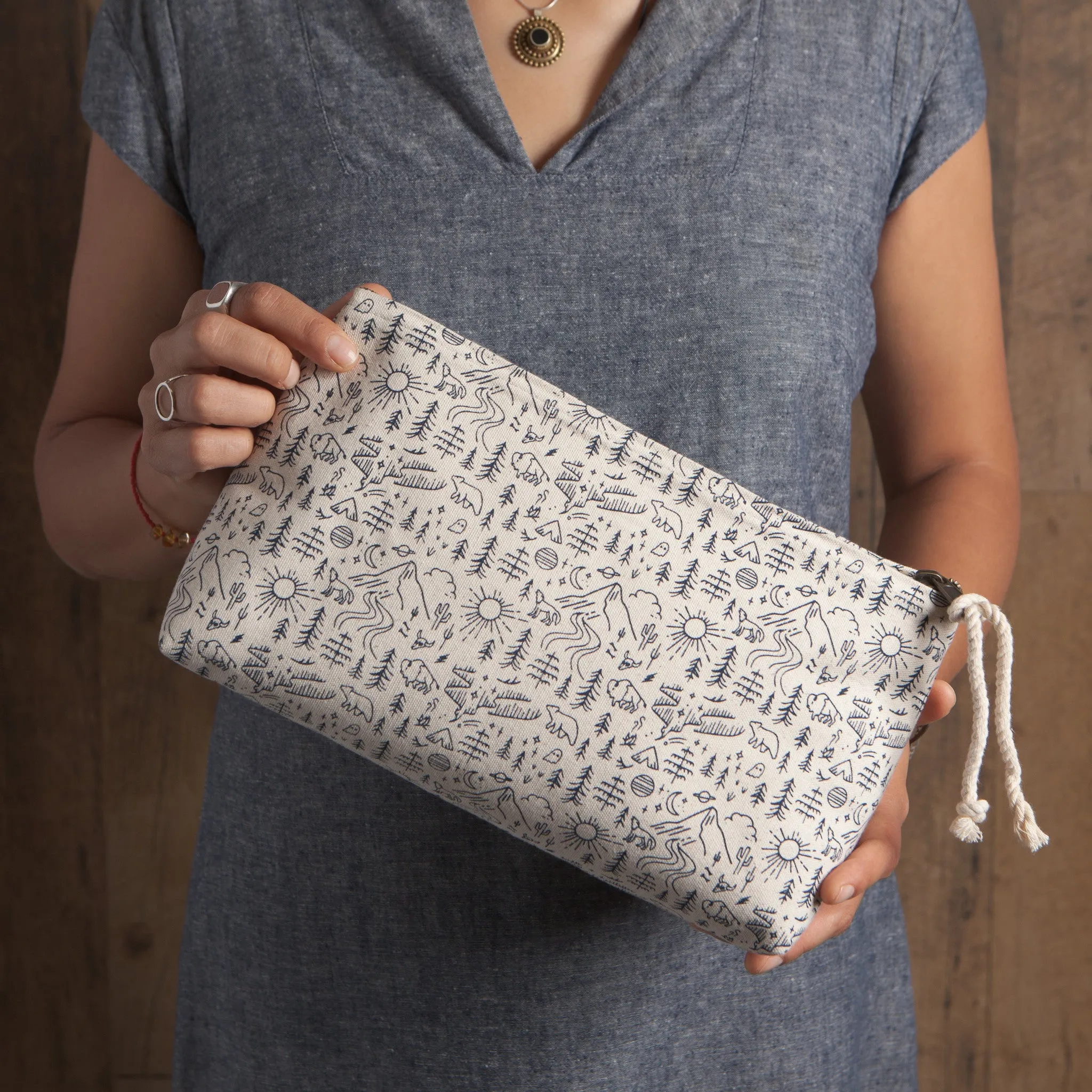 Stay Wild Large Cosmetic Bag