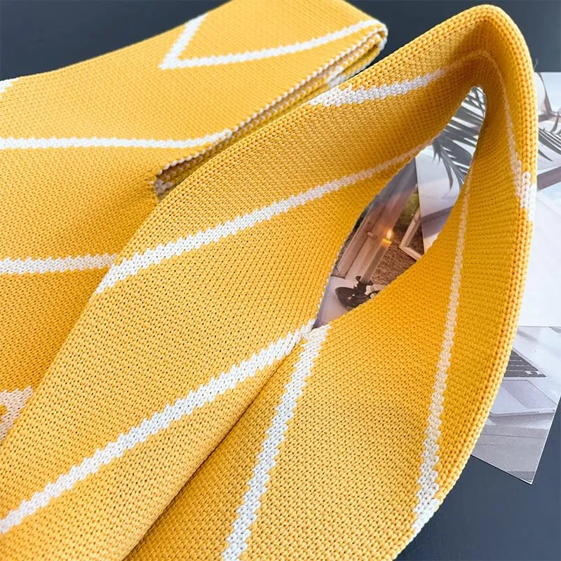 Stripe Wrist Handbag for Women