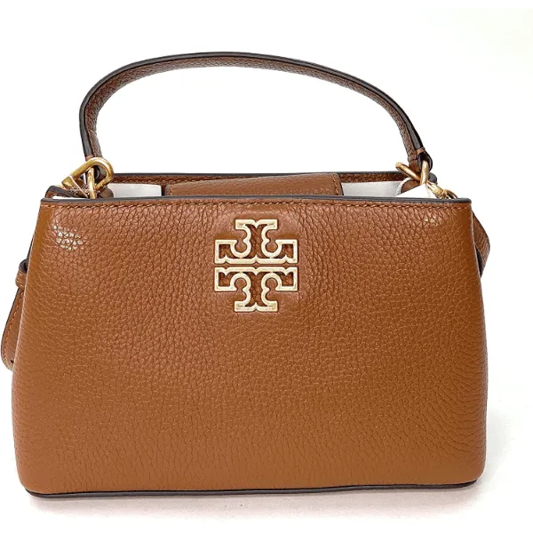 Tory Burch Britten Small Satchel Brown -TB136138