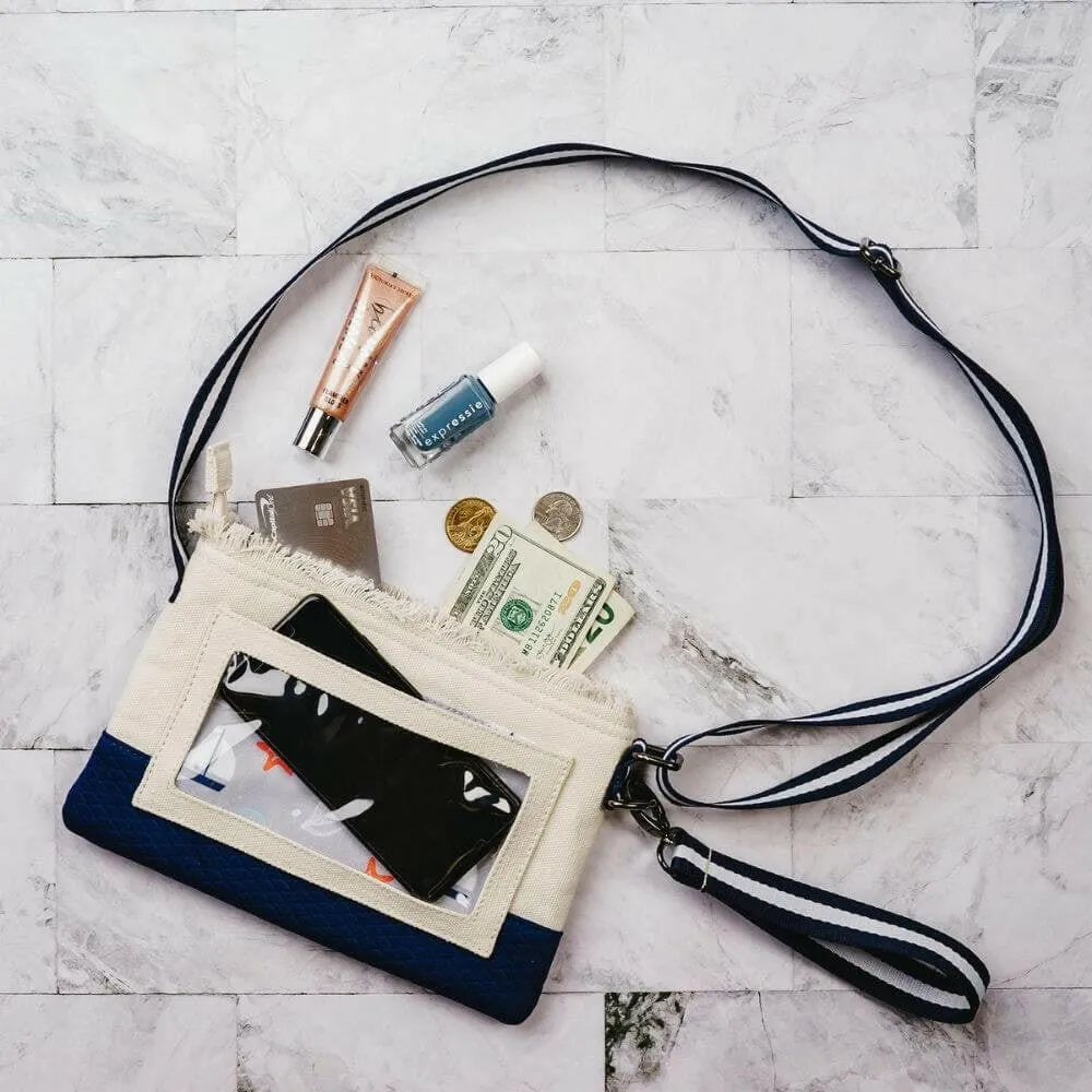 Touch Screen Crossbody, Sailboats & Starfish