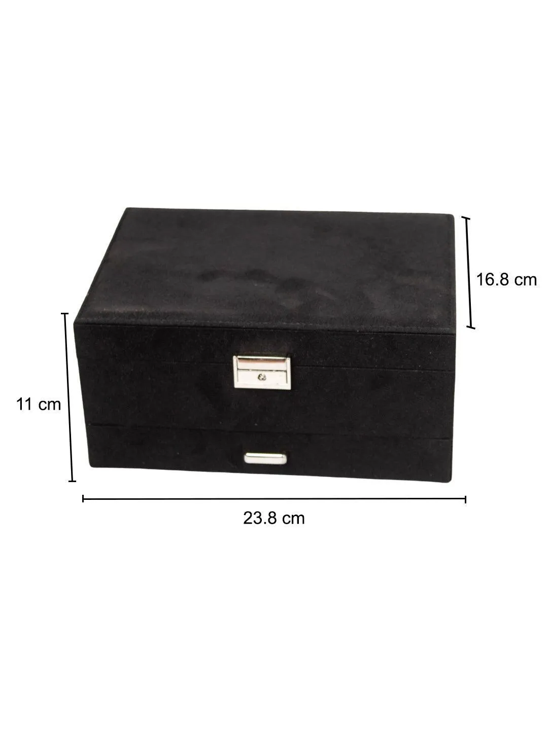 Velvet Black Jewelry Storage Organizer