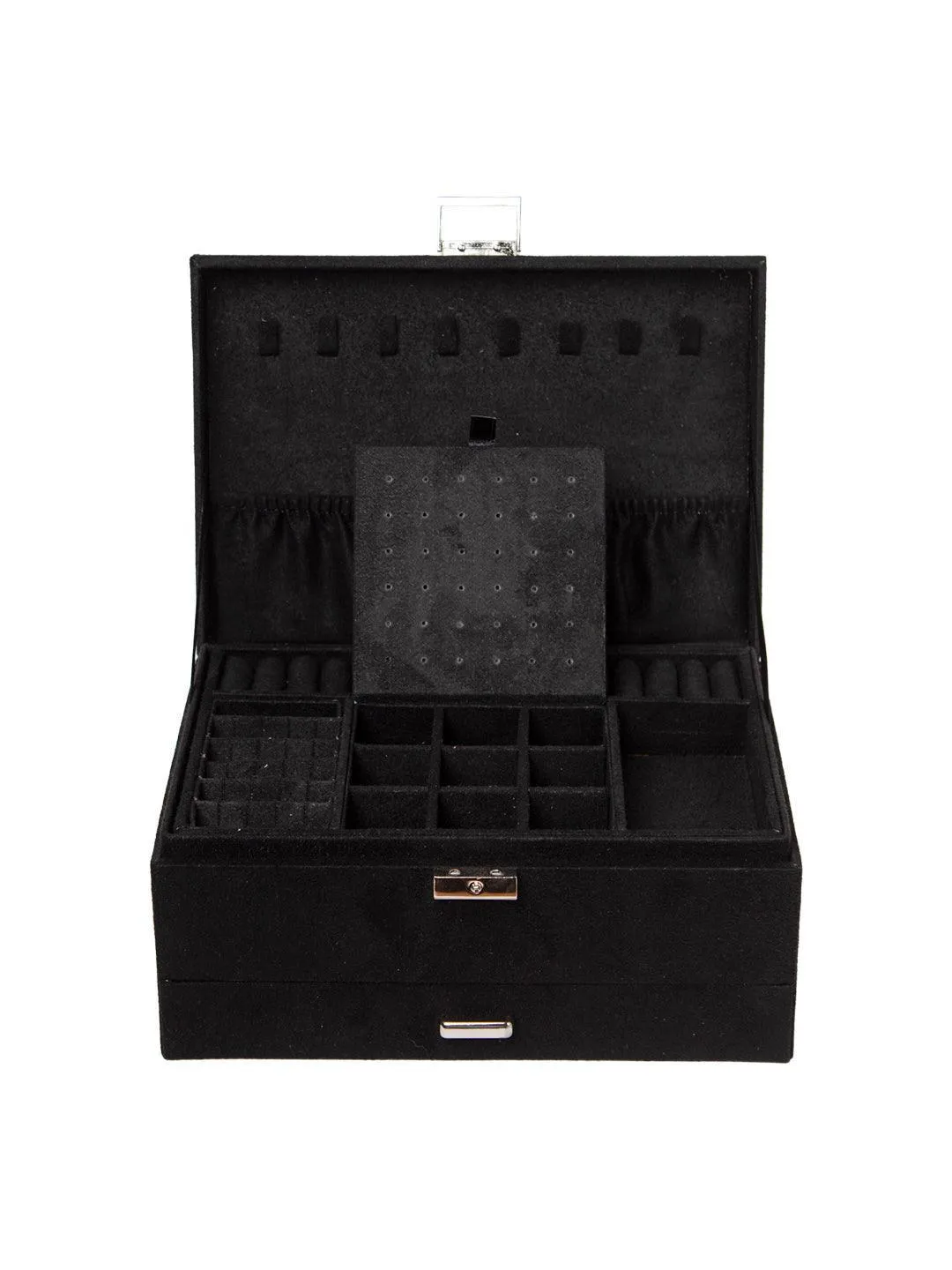 Velvet Black Jewelry Storage Organizer
