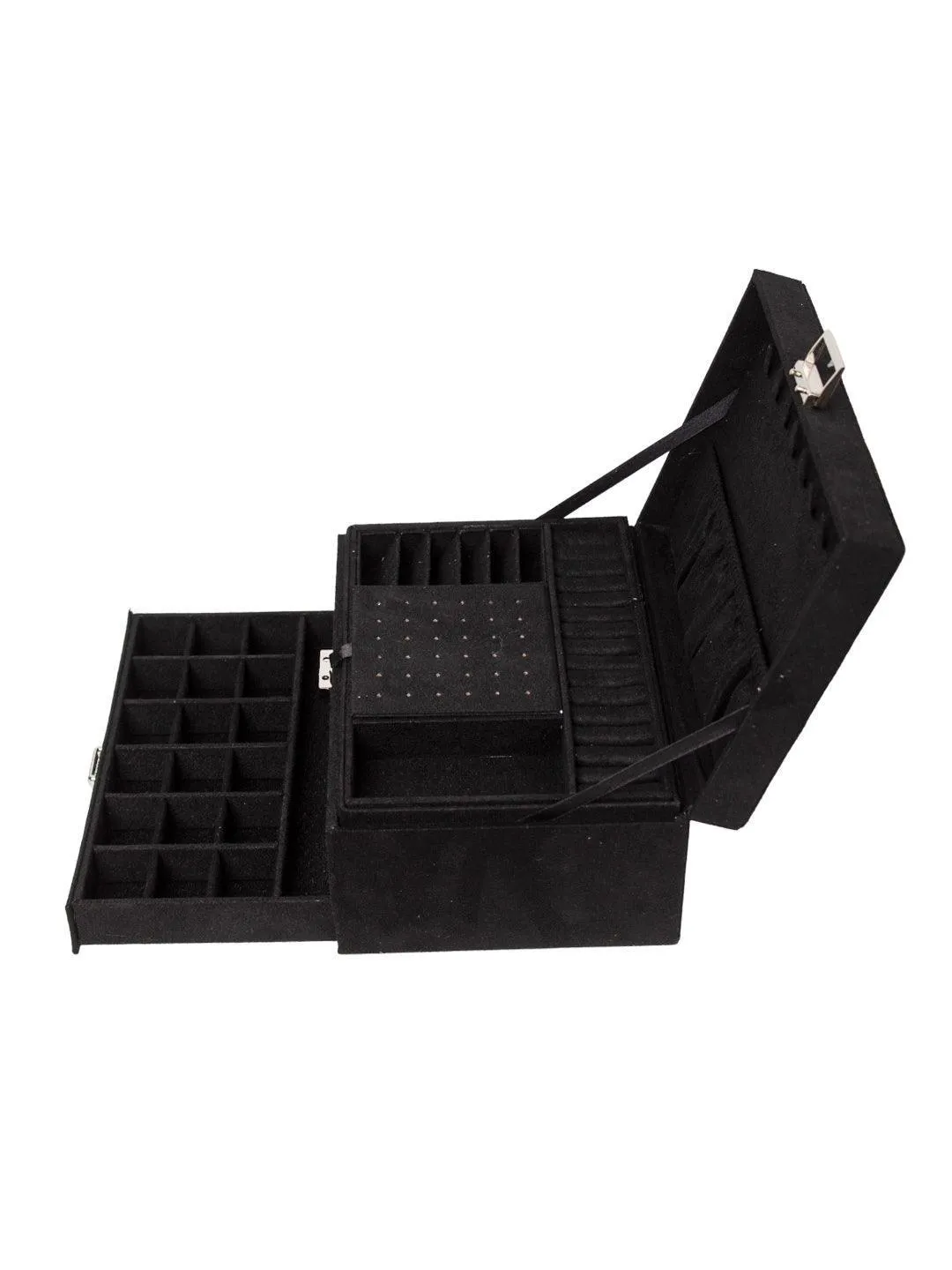 Velvet Black Jewelry Storage Organizer