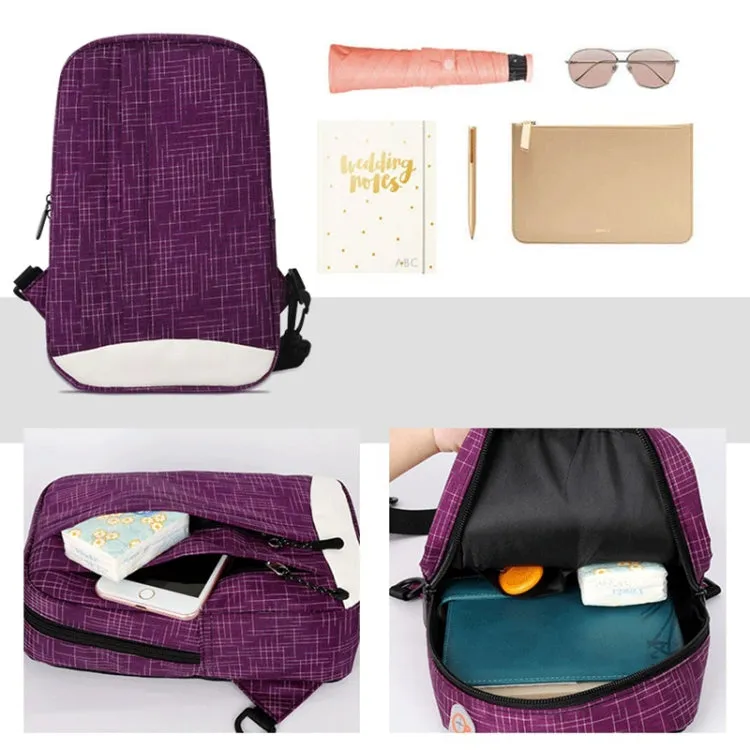 Waterproof Shoulder Messenger Bag Outdoor Chest Bag(Purple)