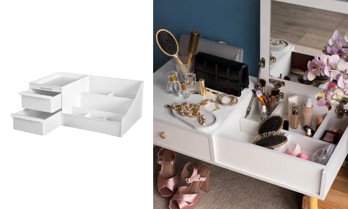 White Makeup Storage Box